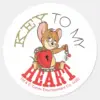 Jerry Mouse Key To My Heart Valentine Classic Round Sticker