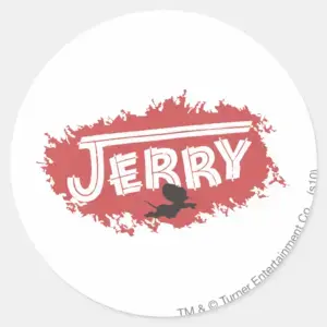 Jerry Silhouette Logo Classic Round Sticker