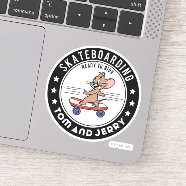 Jerry Skateboarding Ready To Ride Sticker