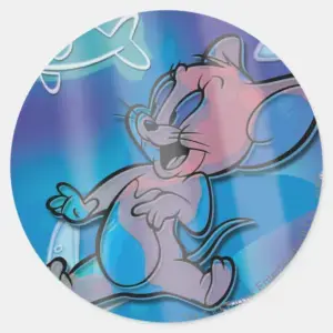 Jerry Trippy Fish Classic Round Sticker