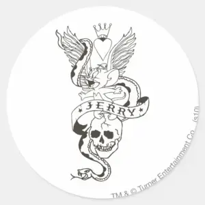 Jerry Twisted Tattoo 1 Classic Round Sticker