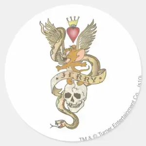 Jerry Twisted Tattoo 2 Classic Round Sticker