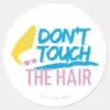Johnny Bravo Dont Touch The Hair Graphic Classic Round Sticker