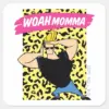 Johnny Bravo Woah Momma Square Sticker