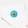 Johnny Bravo Athletic Graphic Classic Round Sticker