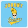 Johnny Bravo Collegiate Graphic Square Sticker