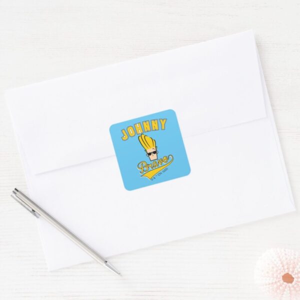 Johnny_Bravo_Collegiate_Graphic_Square_Sticker_3 Johnny Bravo Collegiate Graphic Square Sticker