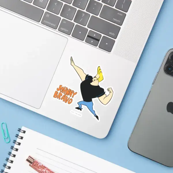 Johnny Bravo Flexing Sticker