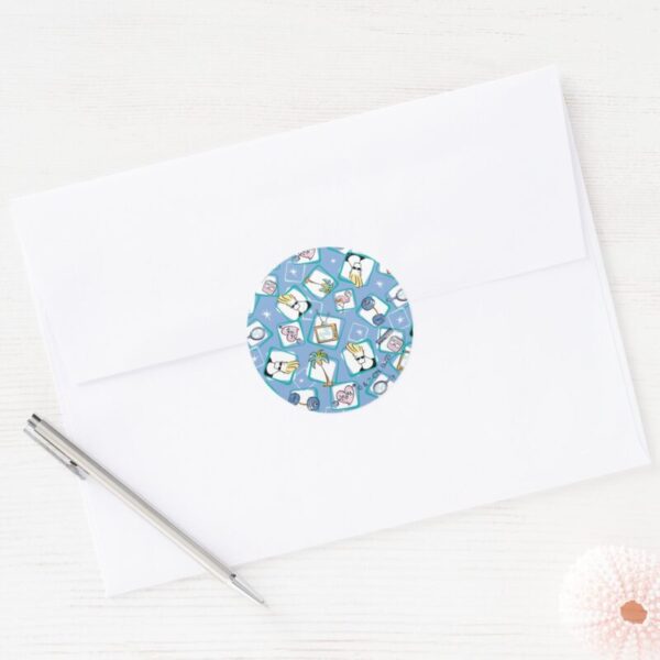 Johnny_Bravo_Icon_Pattern_Classic_Round_Sticker_3 Johnny Bravo Icon Pattern Classic Round Sticker