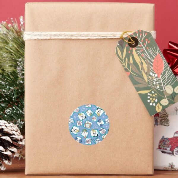 Johnny_Bravo_Icon_Pattern_Classic_Round_Sticker_6 Johnny Bravo Icon Pattern Classic Round Sticker