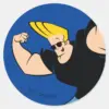 Johnny Bravo Iconic Pose Classic Round Sticker