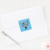 Johnny Bravo Palm Tree Name Square Sticker
