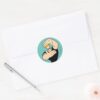 Johnny_Bravo_Picture_Frame_Pose_Classic_Round_Sticker_3 Johnny Bravo Picture Frame Pose Classic Round Sticker
