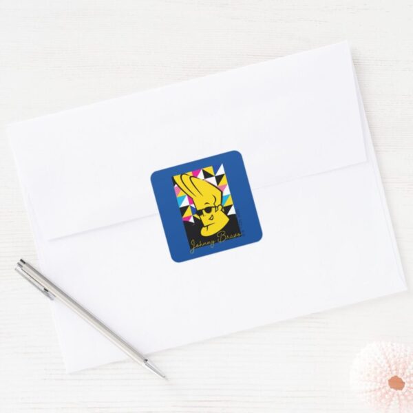 Johnny_Bravo_Pop_Art_Graphic_Square_Sticker_3 Johnny Bravo Pop Art Graphic Square Sticker