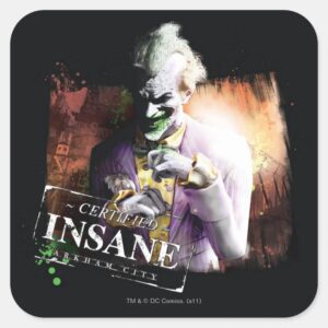 Joker Certified Insane Square Sticker