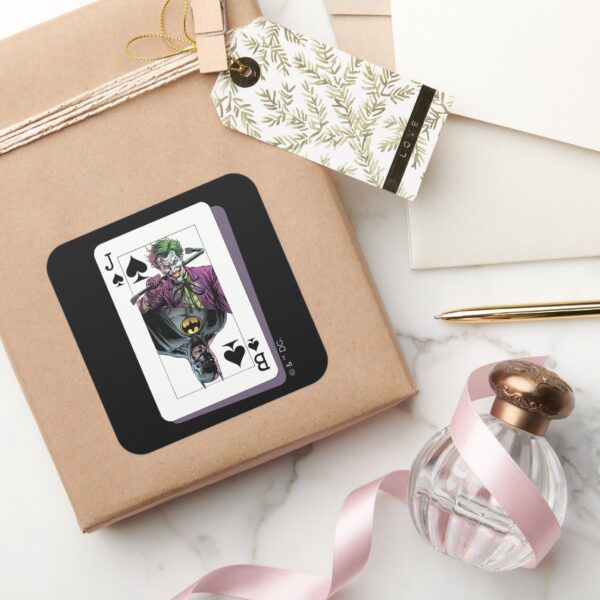 Joker_and_Batman_Spade_Playing_Card_Illustration_Square_Sticker_5 Joker And Batman Spade Playing Card Illustration Square Sticker