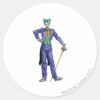 Joker_stands_with_Cane_Classic_Round_Sticker_1 Joker Stands With Cane Classic Round Sticker