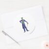 Joker_stands_with_Cane_Classic_Round_Sticker_3 Joker Stands With Cane Classic Round Sticker