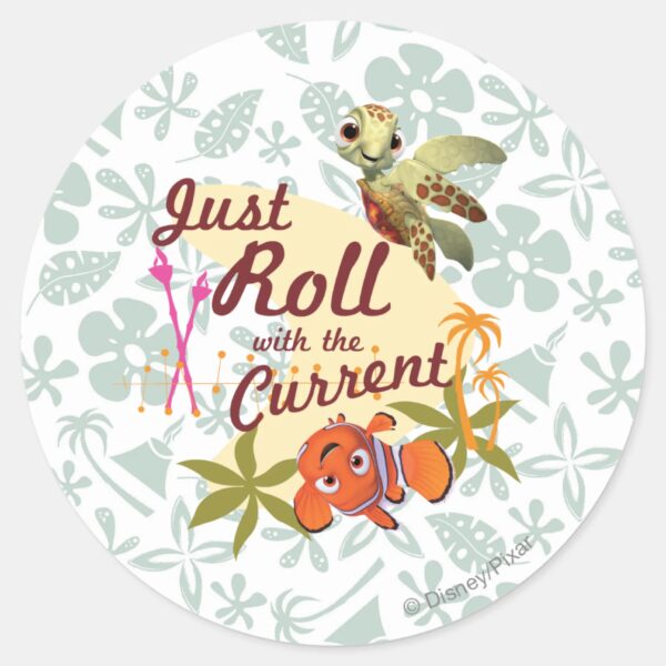 Just_Roll_with_the_Current_Classic_Round_Sticker_1 Just Roll With The Current Classic Round Sticker