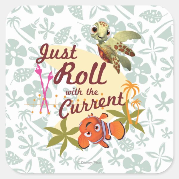 Just_Roll_with_the_Current_Square_Sticker_1 Just Roll With The Current Square Sticker