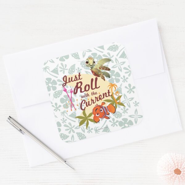 Just_Roll_with_the_Current_Square_Sticker_3 Just Roll With The Current Square Sticker