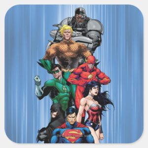 Justice League Group 3 Square Sticker