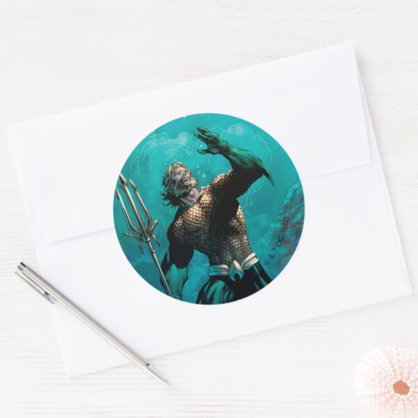Justice_League_#10_Aquaman_Drowned_Earth_Variant_Classic_Round_Sticker_3 Justice League 10 Aquaman Drowned Earth Variant Classic Round Sticker