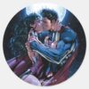 Justice_League_#12_Wonder_Woman_&_Superman_Kiss_Classic_Round_Sticker_1 Justice League 12 Wonder Woman Superman Kiss Classic Round Sticker