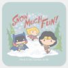 Justice_League_Chibi_Snowball_Fight_Square_Sticker_1 Justice League Chibi Snowball Fight Square Sticker