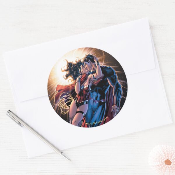 Justice League Comic Cover 12 Variant Classic Round Sticker