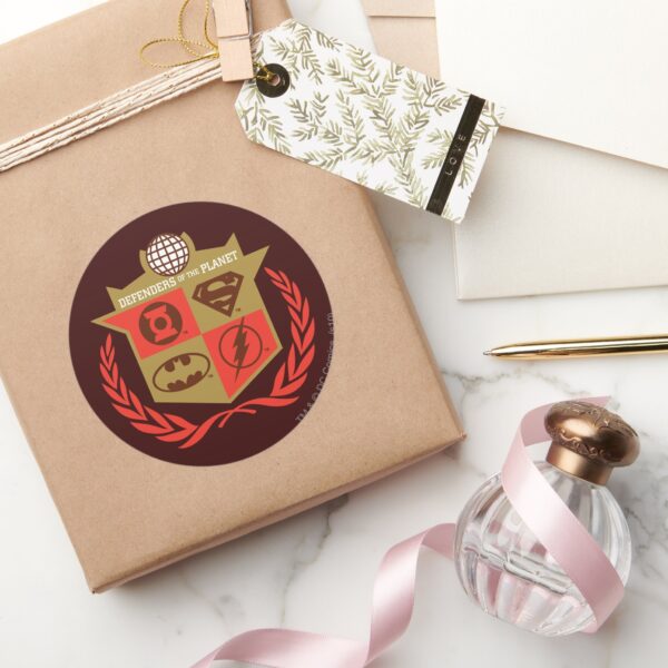 Justice_League_Defenders_of_the_Planet_Classic_Round_Sticker_5 Justice League Defenders Of The Planet Classic Round Sticker