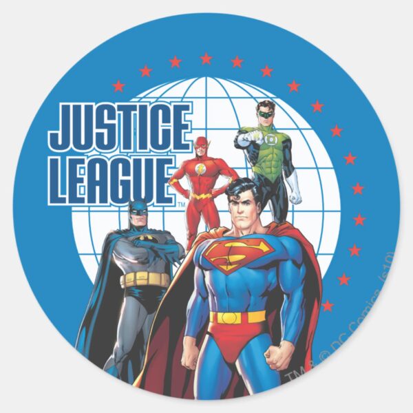 Justice_League_Global_Heroes_Classic_Round_Sticker_1 Justice League Global Heroes Classic Round Sticker
