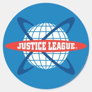 Justice League Globe Logo Classic Round Sticker