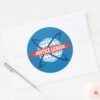 Justice_League_Globe_Logo_Classic_Round_Sticker_3 Justice League Globe Logo Classic Round Sticker