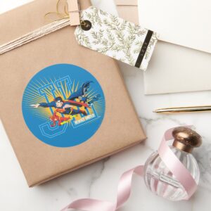 Justice League Heroes United Classic Round Sticker