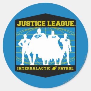 Justice League Intergalactic Patrol Classic Round Sticker