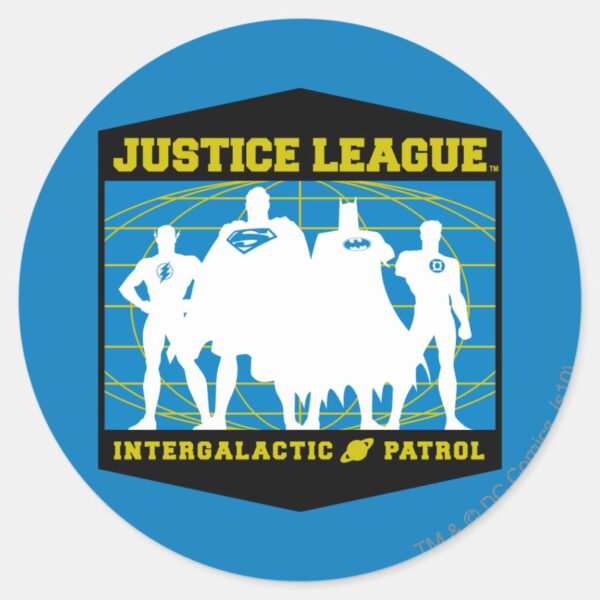 Justice_League_Intergalactic_Patrol_Classic_Round_Sticker_1 Justice League Intergalactic Patrol Classic Round Sticker