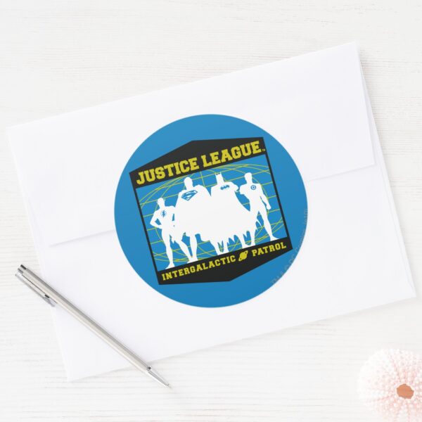 Justice_League_Intergalactic_Patrol_Classic_Round_Sticker_3 Justice League Intergalactic Patrol Classic Round Sticker