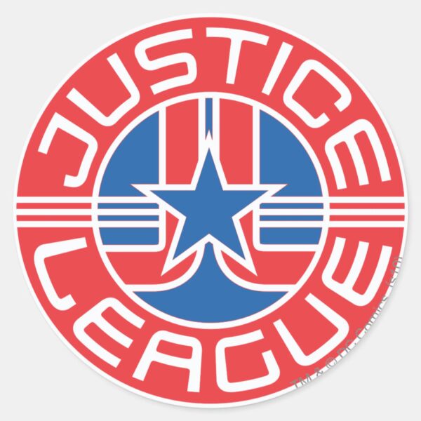 Justice_League_Logo_Classic_Round_Sticker_1 Justice League Logo Classic Round Sticker