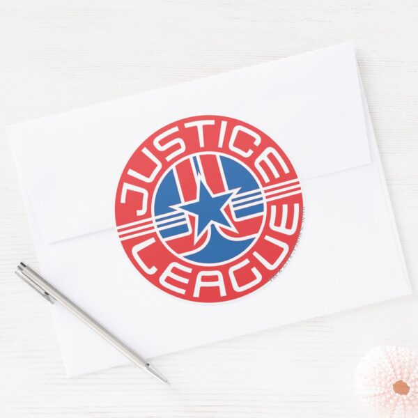 Justice_League_Logo_Classic_Round_Sticker_3 Justice League Logo Classic Round Sticker