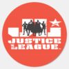 Justice_League_Logo_and_Character_Silhouettes_Classic_Round_Sticker_1 Justice League Logo And Character Silhouettes Classic Round Sticker
