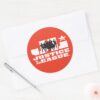 Justice_League_Logo_and_Character_Silhouettes_Classic_Round_Sticker_3 Justice League Logo And Character Silhouettes Classic Round Sticker