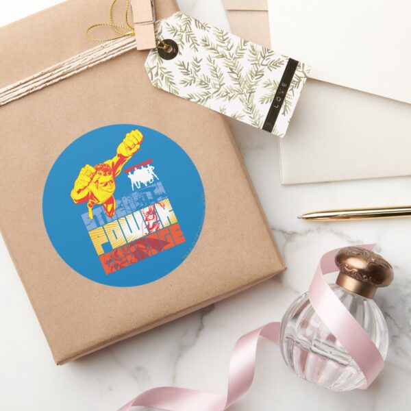 Justice_League_Strength._Power._Courage._Character_Classic_Round_Sticker_5 Justice League Strength. Power. Courage. Character Classic Round Sticker