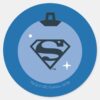 Justice_League_Superman_Holiday_Bauble_Classic_Round_Sticker_1 Justice League Superman Holiday Bauble Classic Round Sticker