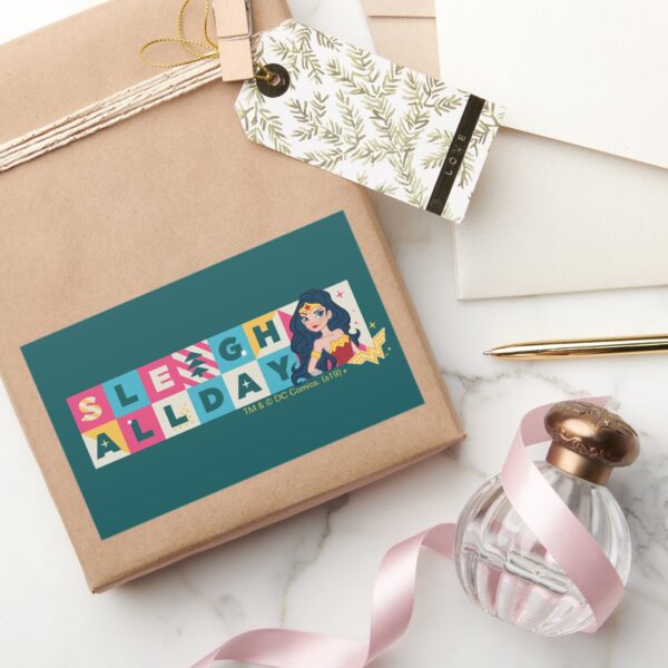 Justice_League_Wonder_Woman__Sleigh_All_Day__Rectangular_Sticker_5 Justice League Wonder Woman Sleigh All Day Rectangular Sticker