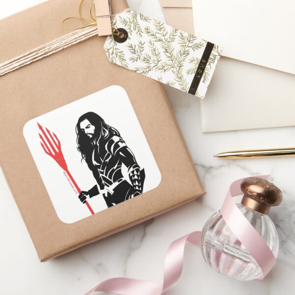 Justice_League___Aquaman_Pose_Noir_Pop_Art_Square_Sticker_5 Justice League Aquaman Pose Noir Pop Art Square Sticker