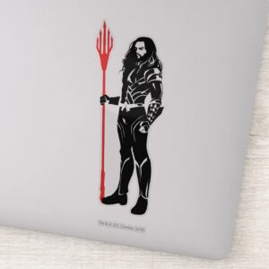Justice League Aquaman Pose Noir Pop Art Sticker
