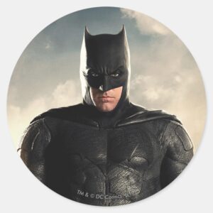 Justice League Batman On Battlefield Classic Round Sticker