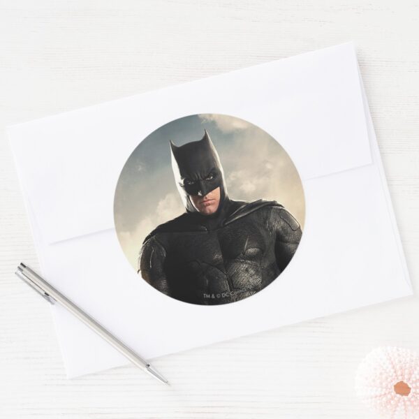Justice_League___Batman_On_Battlefield_Classic_Round_Sticker_3 Justice League Batman On Battlefield Classic Round Sticker