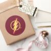 Justice_League___Brush_&_Halftone_Flash_Symbol_Classic_Round_Sticker_5 Justice League Brush Halftone Flash Symbol Classic Round Sticker